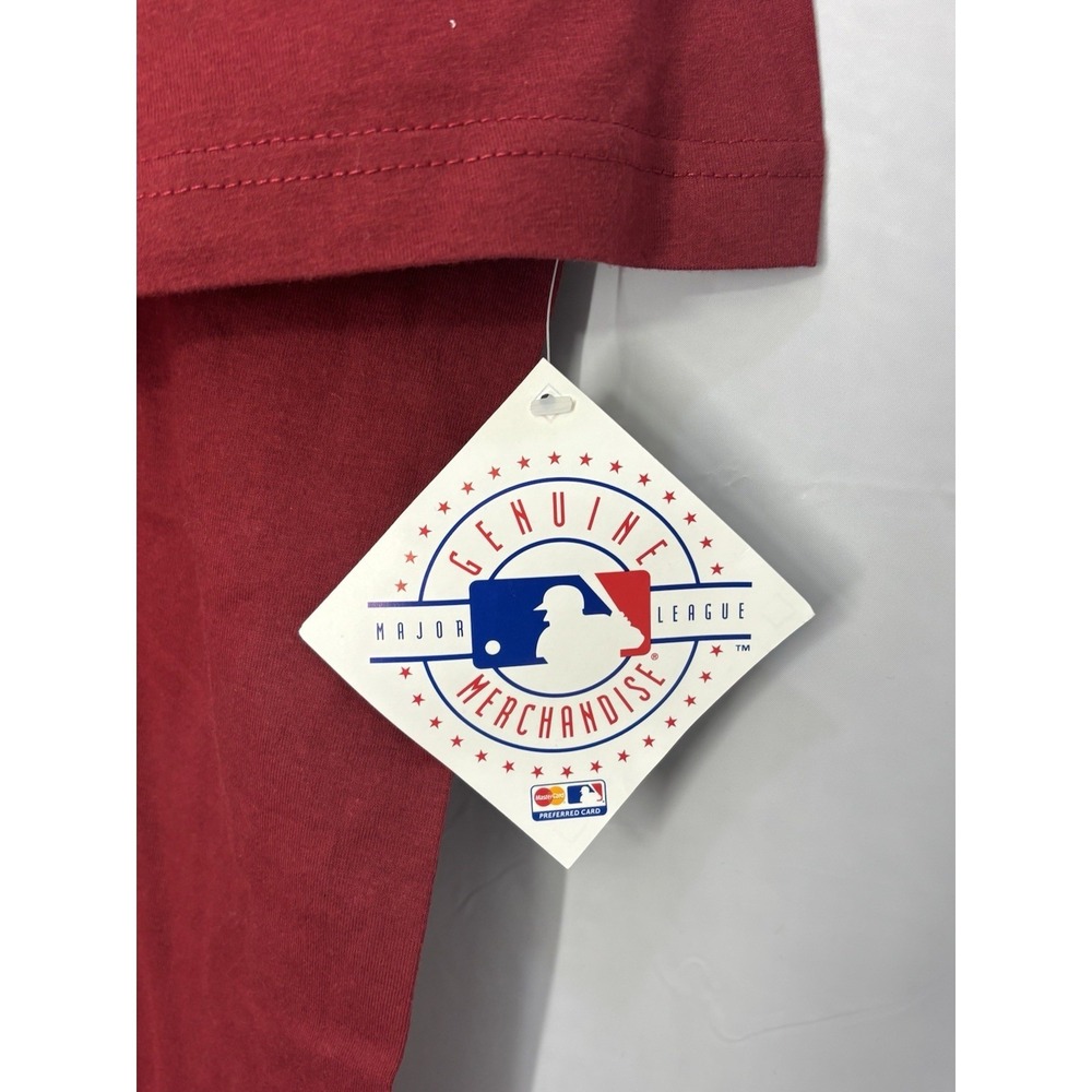 Philadelphia Phillies Shirt Throwback Maroon Men's Large TALL Retro Vintage NEW - Picture 2 of 8